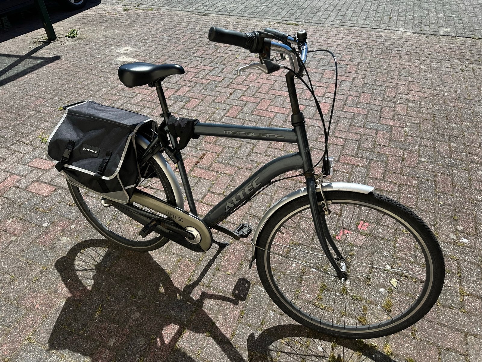 Altec stadsfiets met fietstassen – rijklaar, Terugtraprem, Gebruikt, 53 tot 57 cm, Ophalen