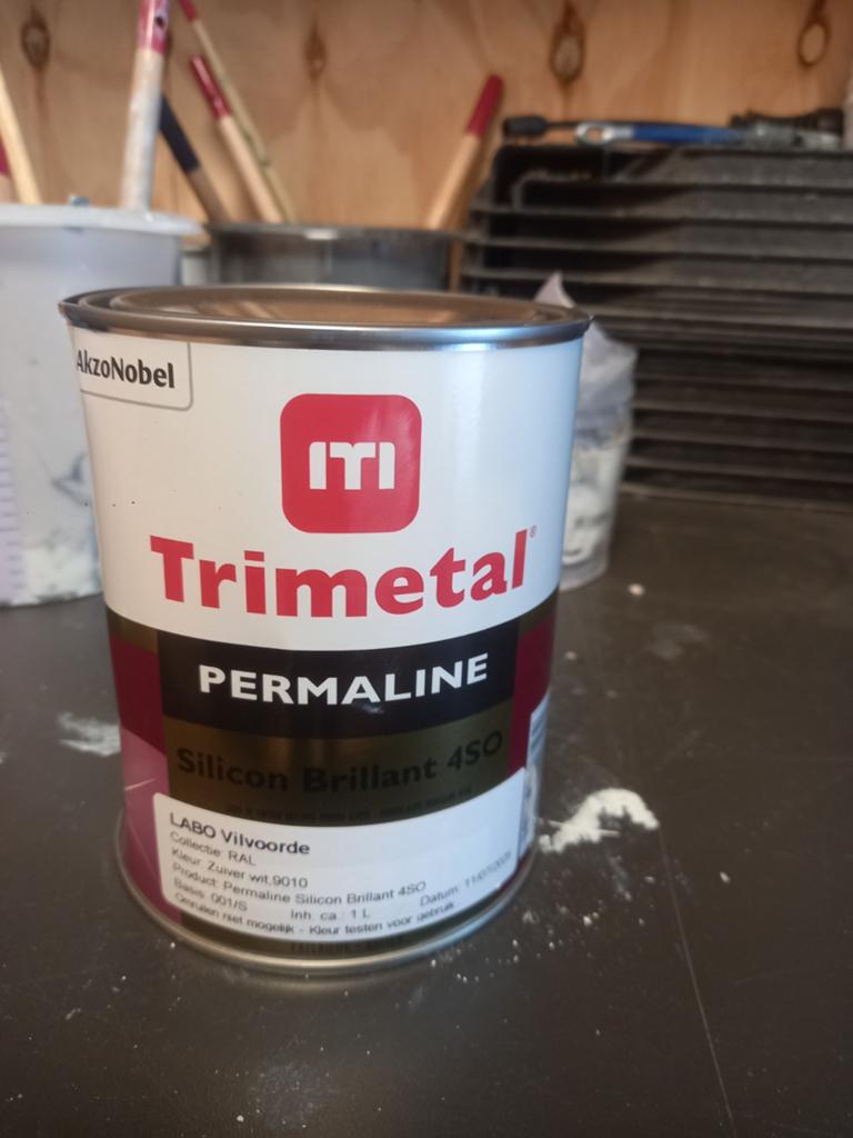 Trimetal Permaline Silicon Brillant 4SO - Zuiver wit 9010, Ophalen of Verzenden