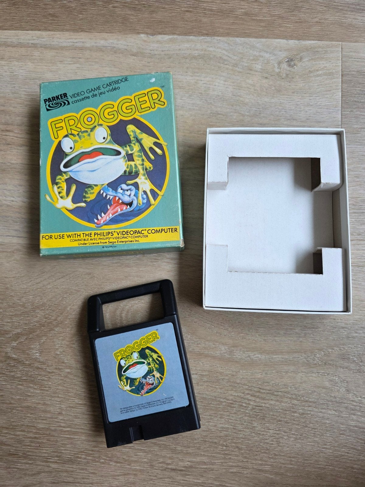 Frogger voor Videopac Philips G7000, Spelcomputers en Games, Gebruikt, 1 speler, Ophalen of Verzenden, Vanaf 3 jaar