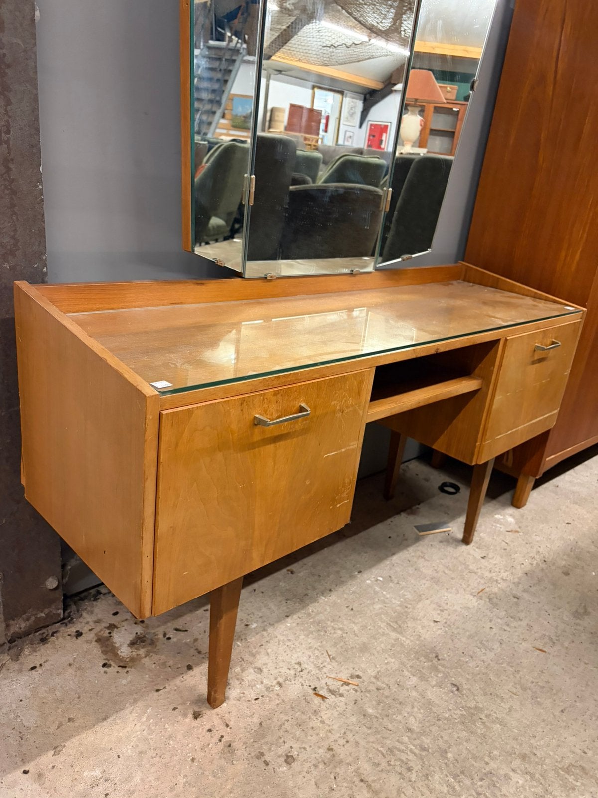 Vintage houten kaptafel, Ophalen, ., 50 tot 100 cm, .