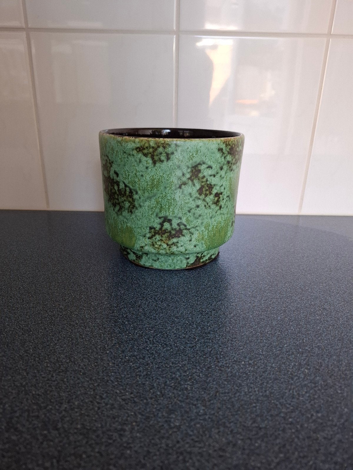 Vintage fatlava retro bloempot, Antiek en Kunst, Ophalen of Verzenden