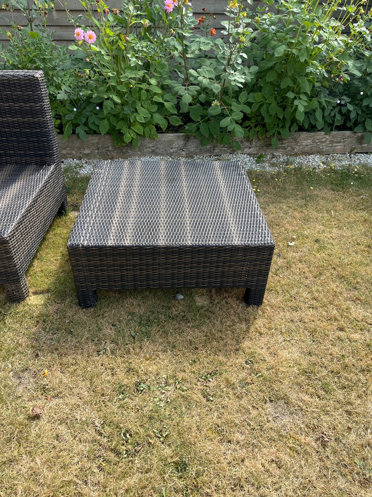 Wicker Hocker (excl. kussens), Tuin en Terras, Tuinsets en Loungesets, Gebruikt, Hocker, Loungeset, Wicker