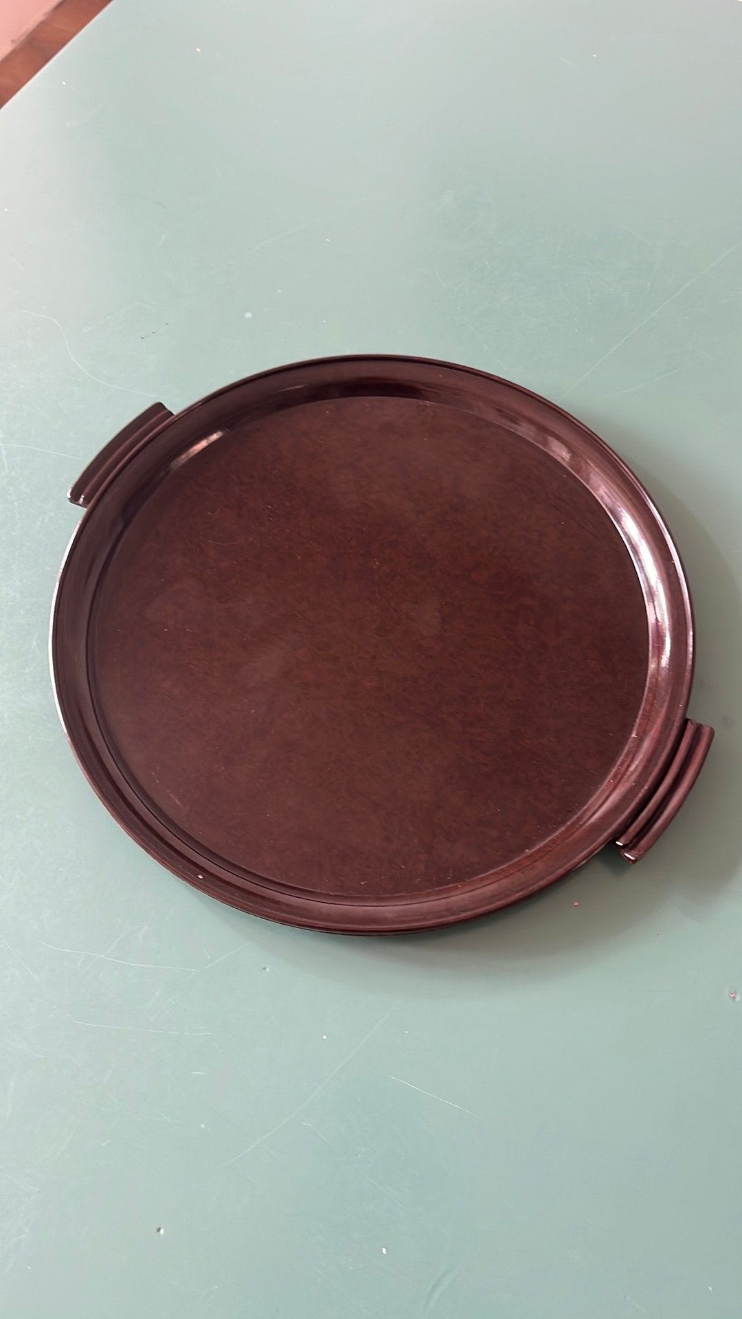 Dienblad bakeliet 29cm doorsnee, Ophalen of Verzenden, Zo goed als nieuw