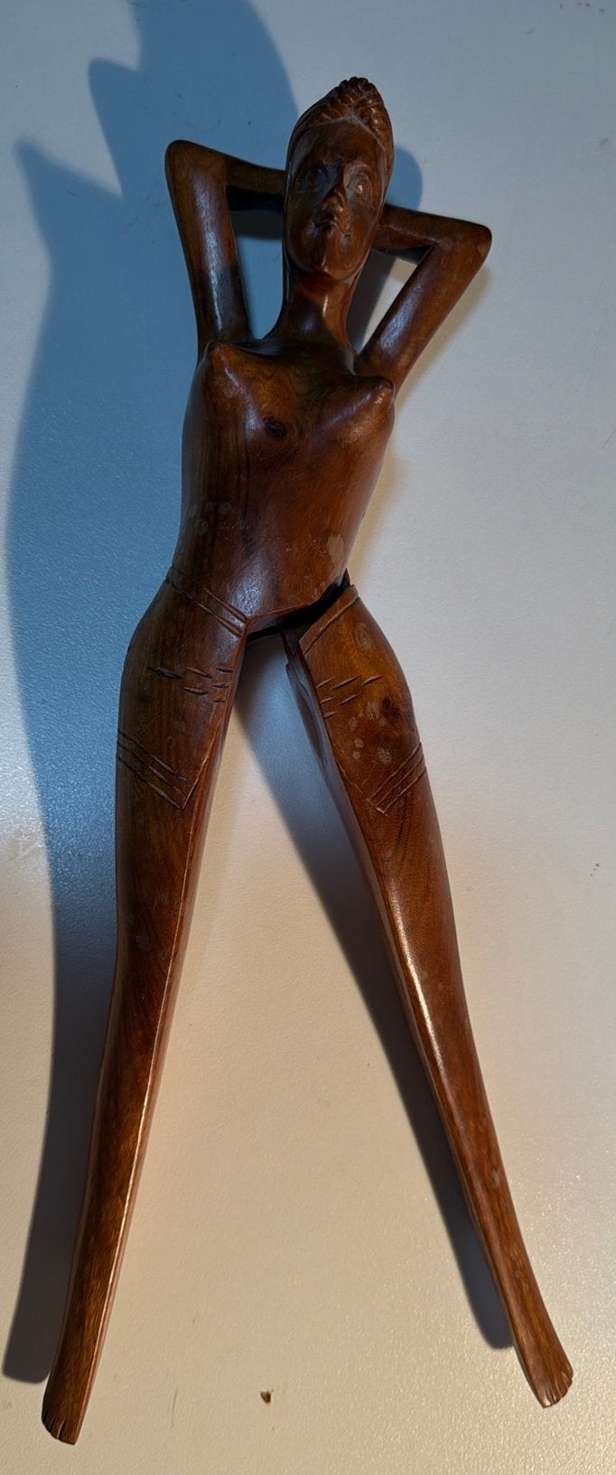 Vintage Houten Notenkraker - Vrouwenfiguur, Ophalen of Verzenden