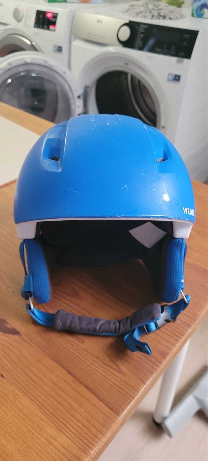 Wedze skihelm blauw maat S (52-55cm), Gebruikt, Overige typen, Skiën, Minder dan 100 cm