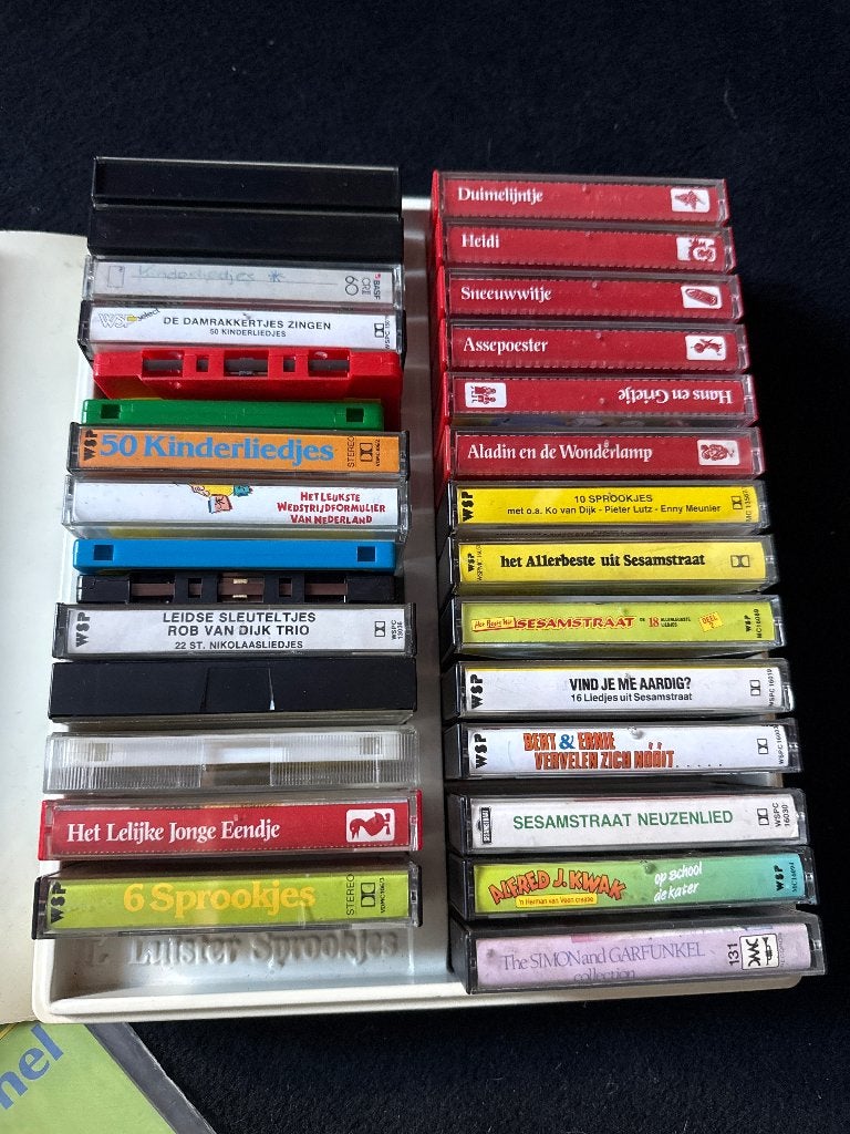 Vintage Sesamstraat & kinder cassettebandjes | jaren 80/90, Verzamelen, Ophalen of Verzenden, Huis en Inrichting