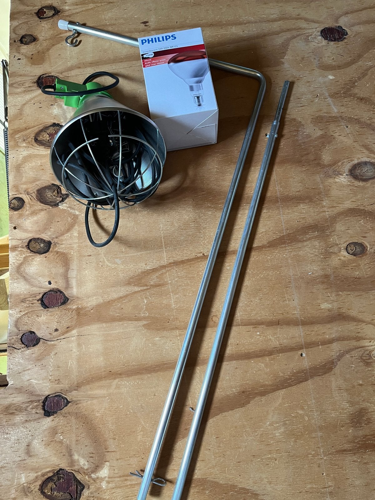 Warmtelamp met Philips lamp en ophangbeugel, Ophalen, Zo goed als nieuw