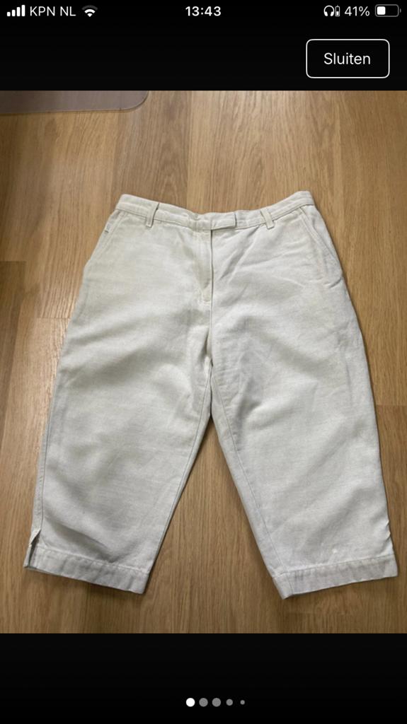 Lauren Ralph Lauren Driekwartsbroek - 12 - Beige, Wit, Ophalen of Verzenden, Zo goed als nieuw, Ralph Lauren