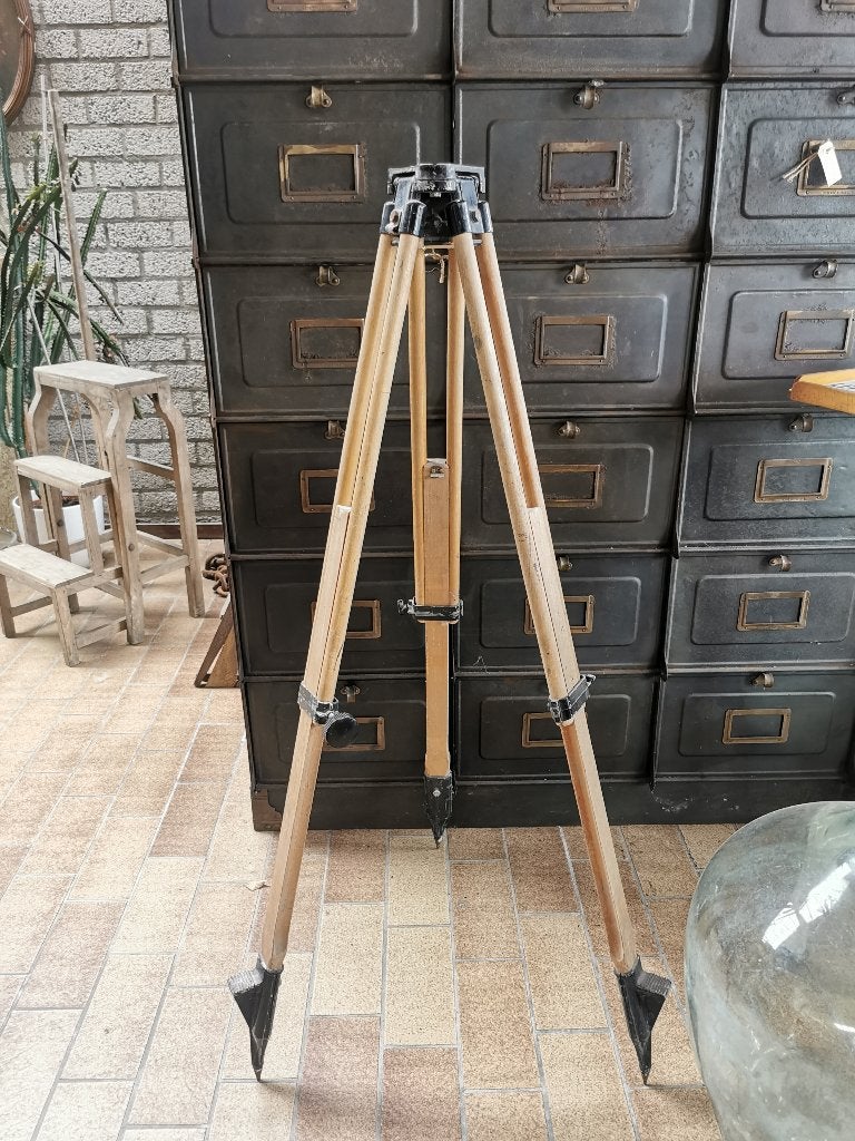 Vintage landmeter statief, Ophalen of Verzenden