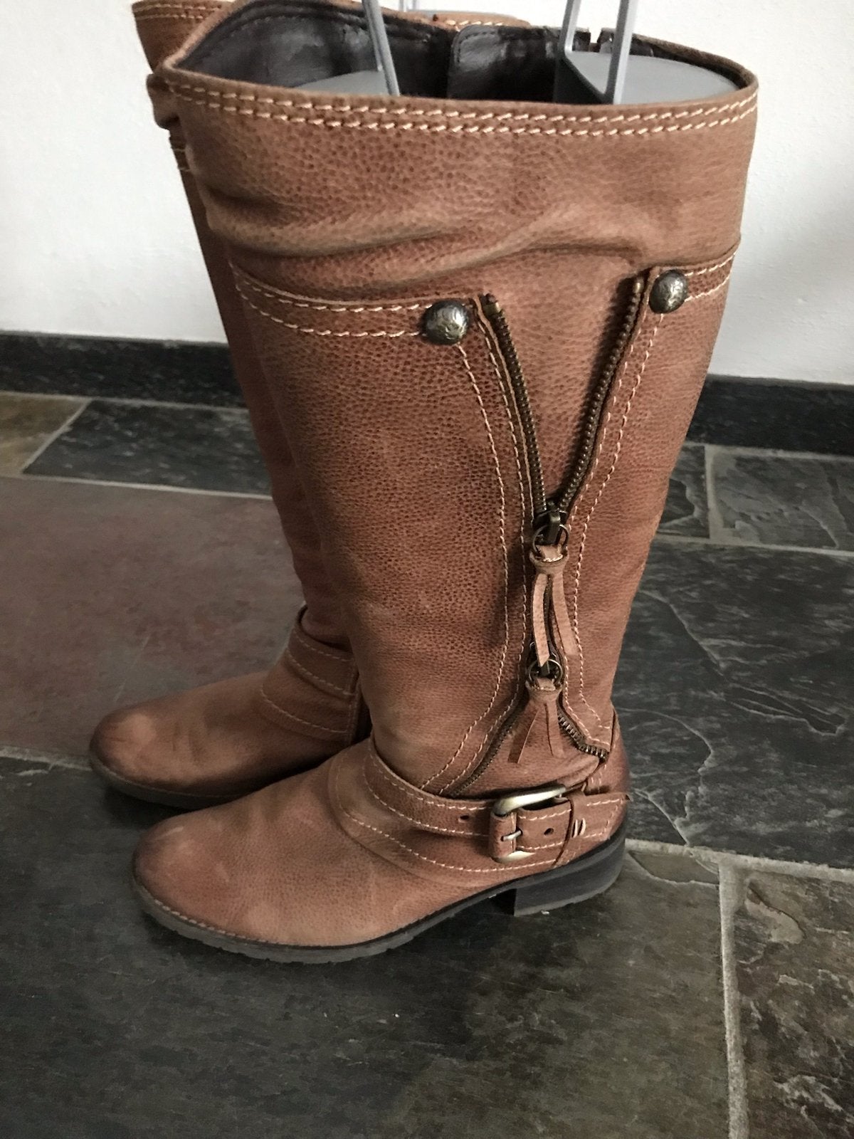 Laarzen maat 37 ( Marco Tozzi zonder laarzenspanners), Kleding | Dames, Schoenen, Ophalen of Verzenden, Zo goed als nieuw, Hoge laarzen