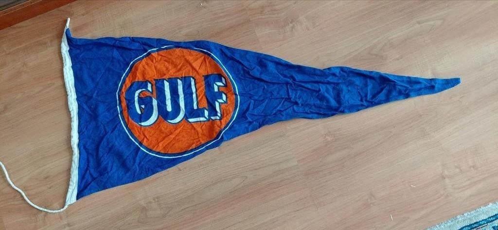 VINTAGE GULF Wimpel 40 x 90 cm (katoen), Ophalen of Verzenden