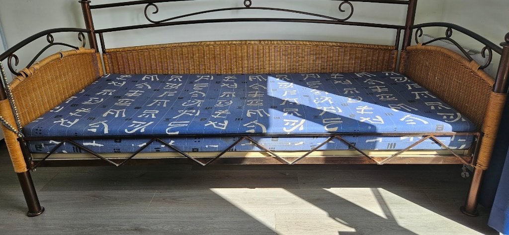 1-persoonsbed, Huis en Inrichting, Slaapkamer | Bedden, Ophalen, Eenpersoons, Hout, 100 cm