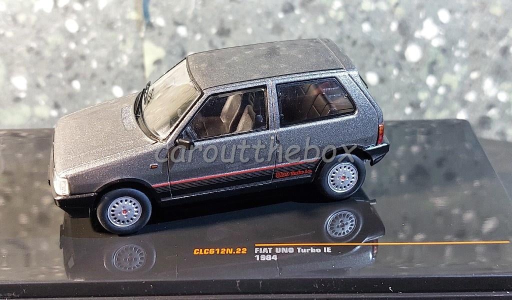 Fiat Uno Turbo 1984 grijs 1:43 Ixo V1229, Hobby en Vrije tijd, Verzenden, Nieuw, Auto, Overige merken