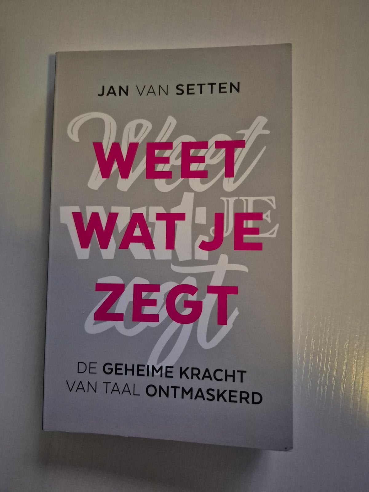 Weet wat je zegt - Jan van Setten, Gelezen, Non-fictie, Jan van Setten, Nederlands