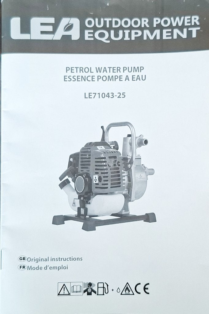 Waterpomp LEA benzine, Tuin en Terras, Ophalen, Gebruikt, Handmatig, Regentonpomp