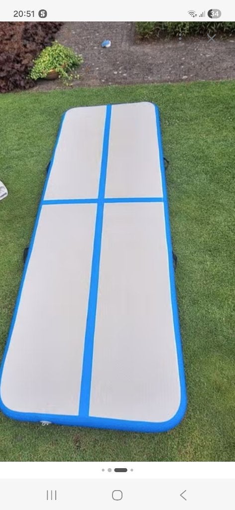Airtrack 3 meter, Ophalen, Gebruikt, Kindermaat 122 t/m 140, Blauw