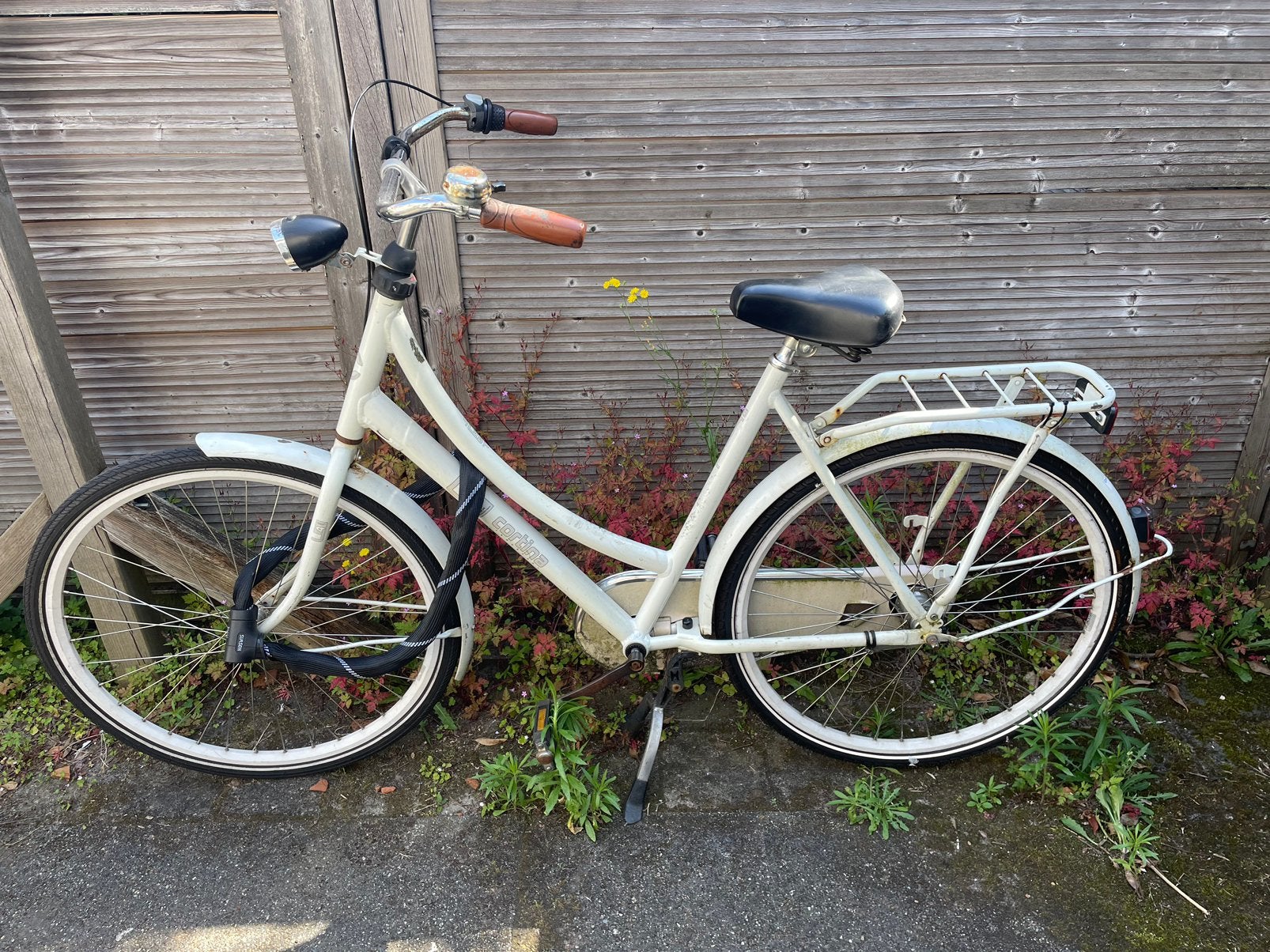 Witte cortina oma’s fiets, Ophalen, Terugtraprem, Gebruikt, Versnellingen