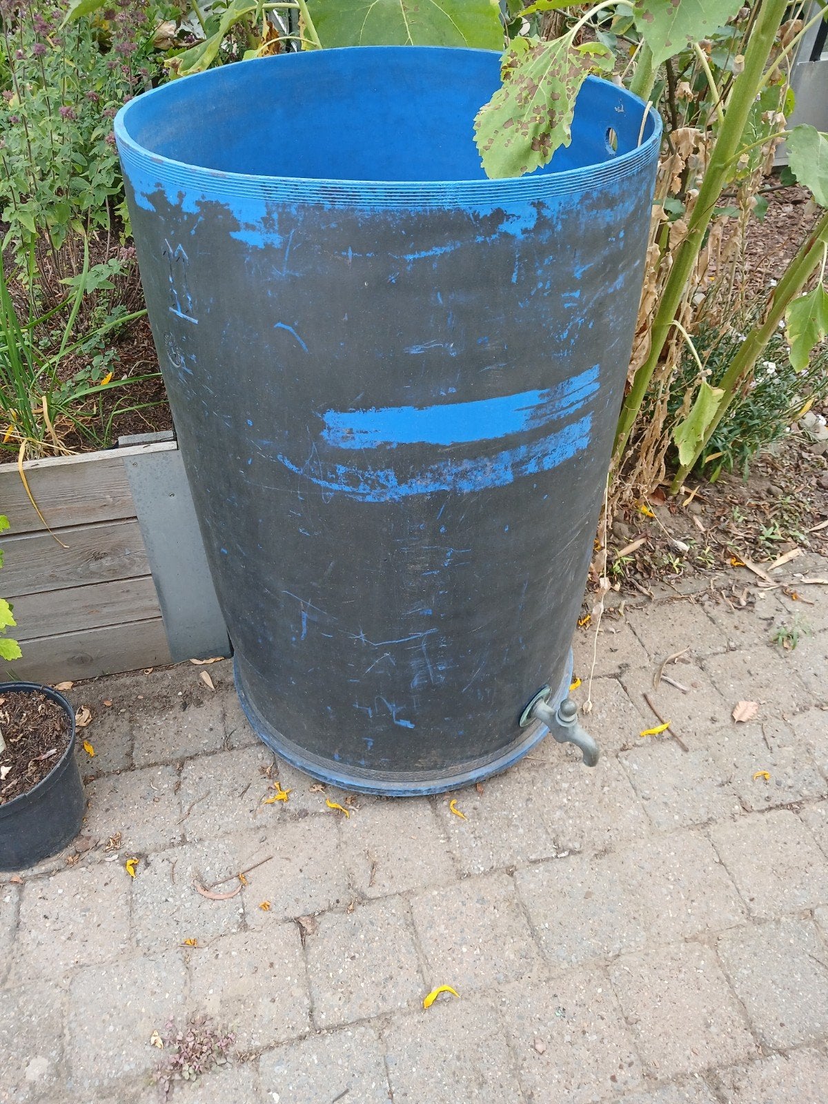 vat zonder deksel gratis, Tuin en Terras, Regentonnen, 150 liter of meer, Ophalen, Gebruikt