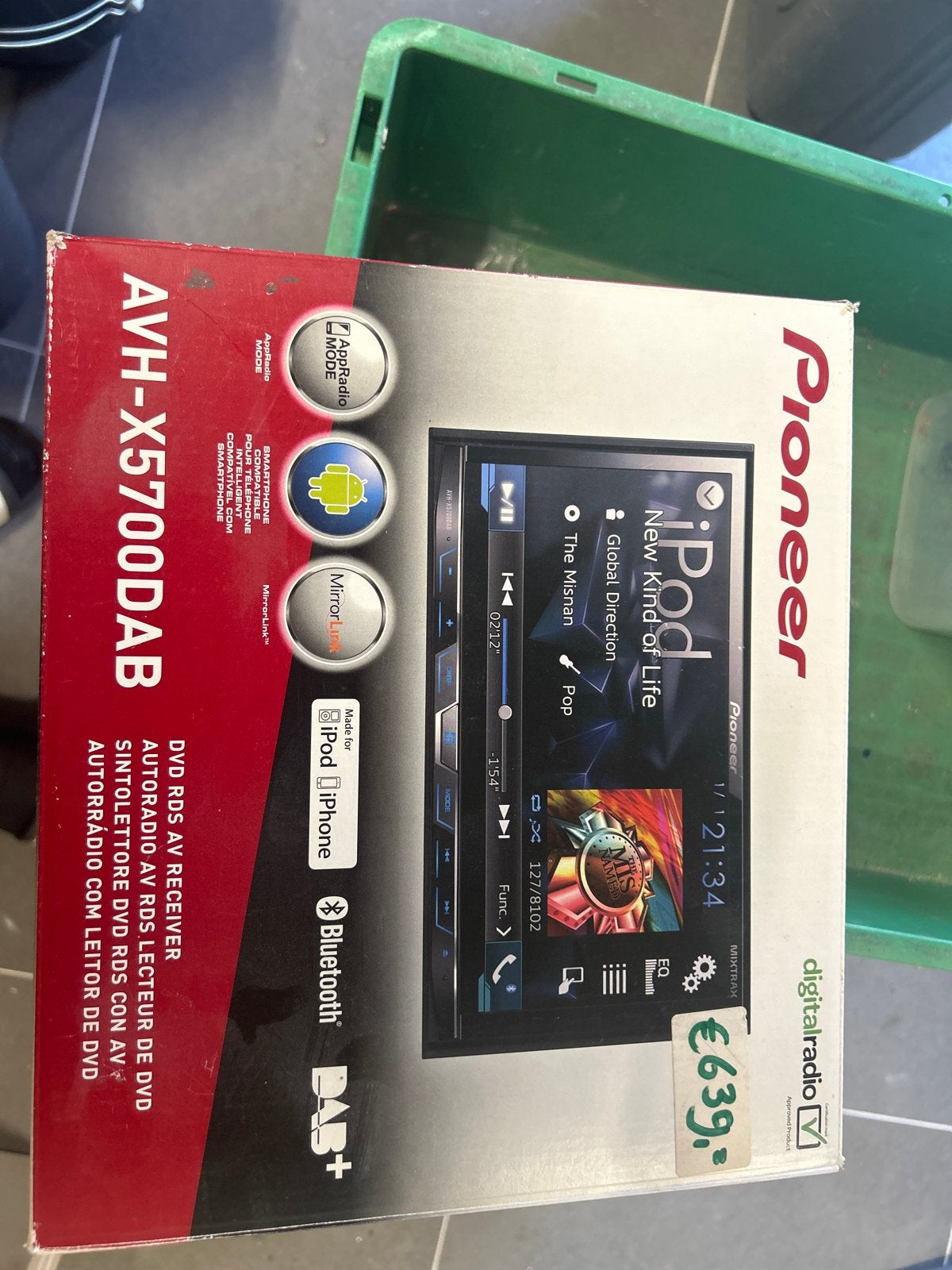 Pioneer AVH-X5700DAB Autoradio met DVD en DAB+, Ophalen, Zo goed als nieuw