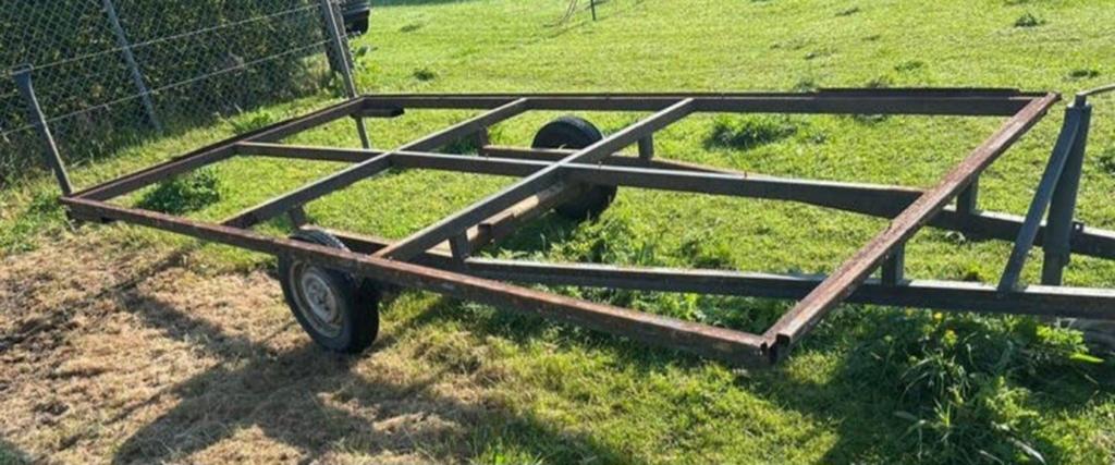 Groot onderstel oprijwagen aanhanger schaftwagen pipowagen, Ophalen, Gebruikt, Staal, Benzine