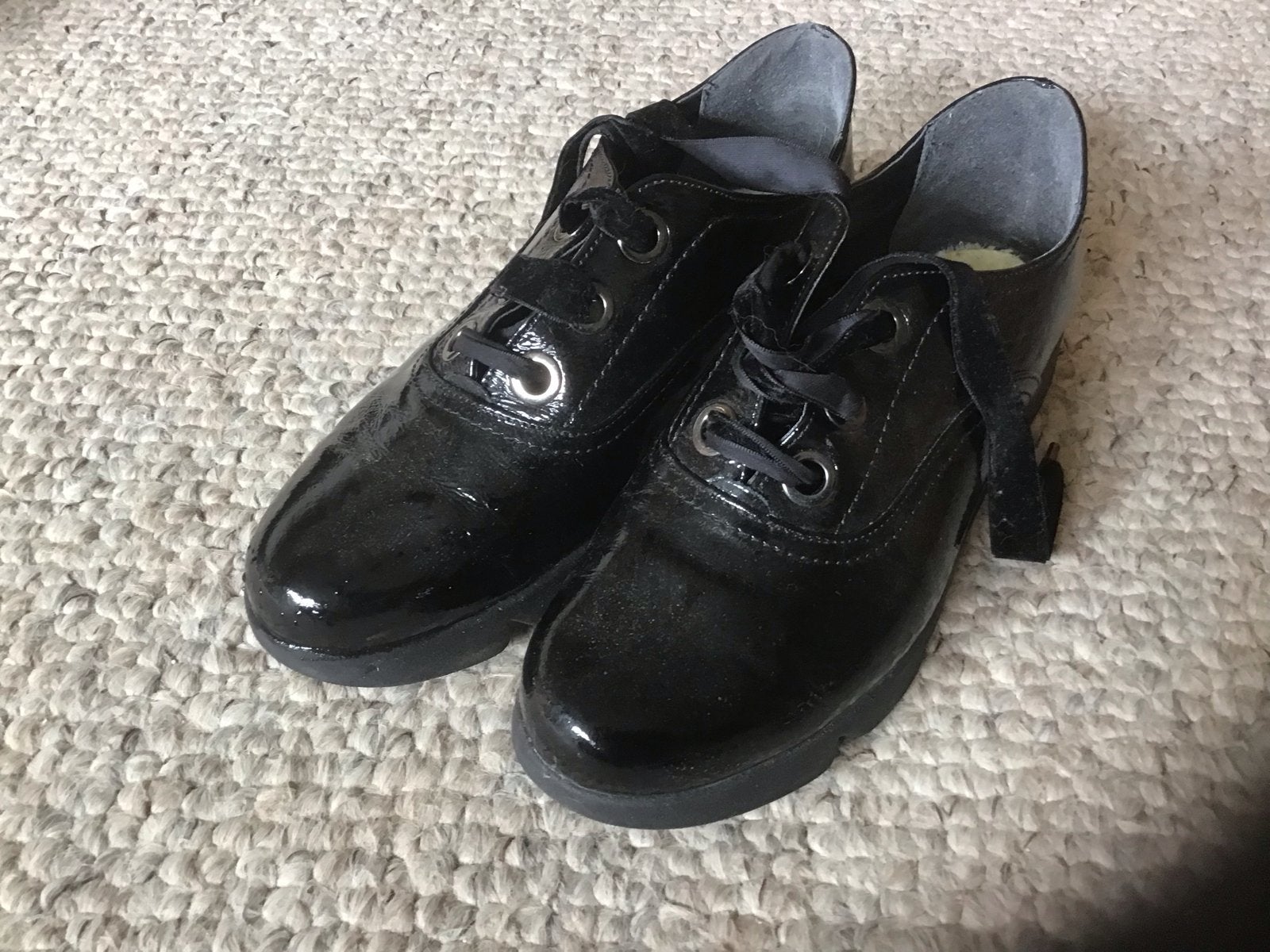 Zwarte lakleren veterschoenen van The Flexx, maat 39, Ophalen of Verzenden, Zo goed als nieuw, Zwart, Schoenen met lage hakken