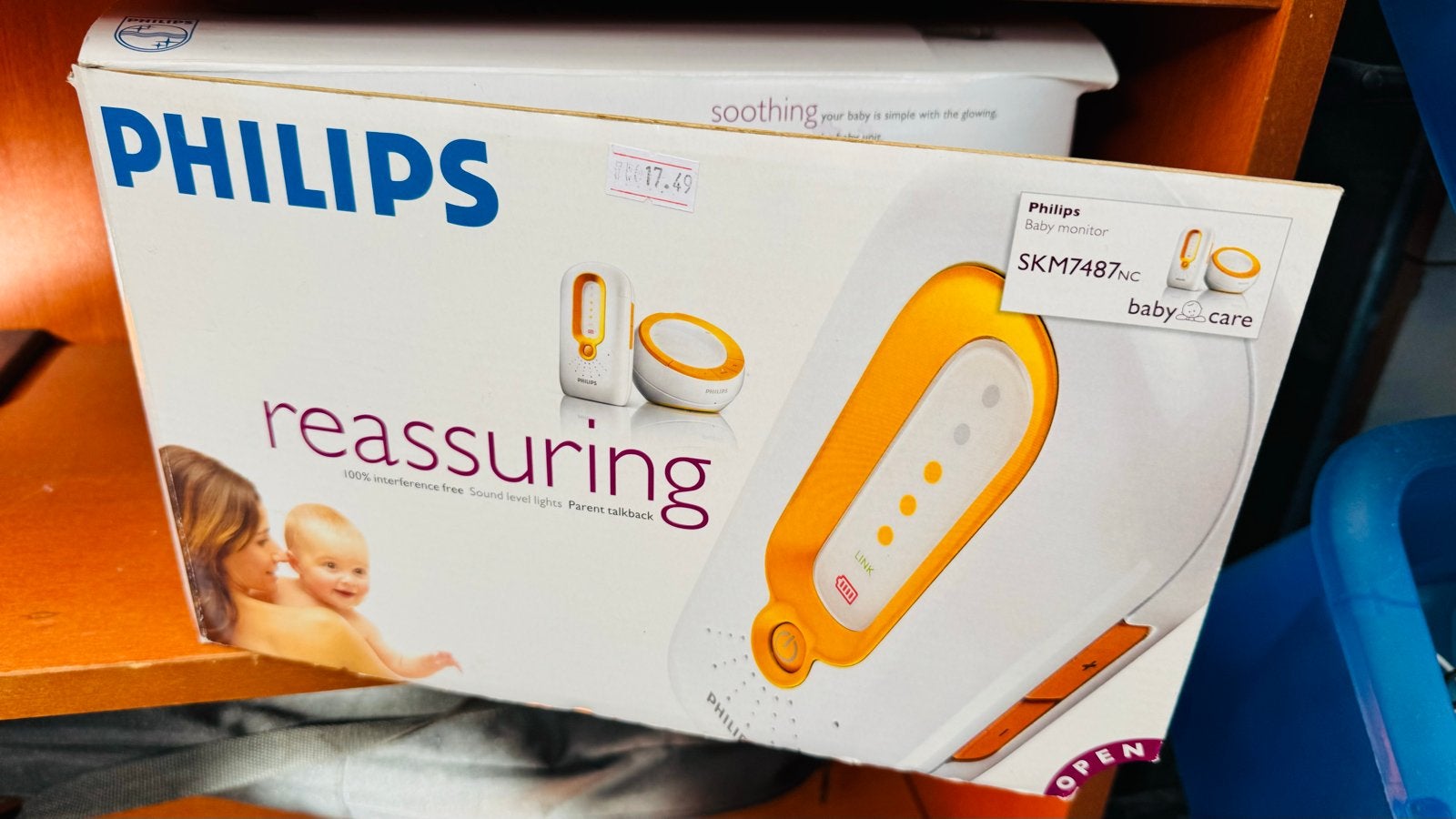 Philips Babyfoon SKM7487NC met Terugspreekfunctie, Kinderen en Baby's, Ophalen of Verzenden, Zo goed als nieuw, 250 meter of meer