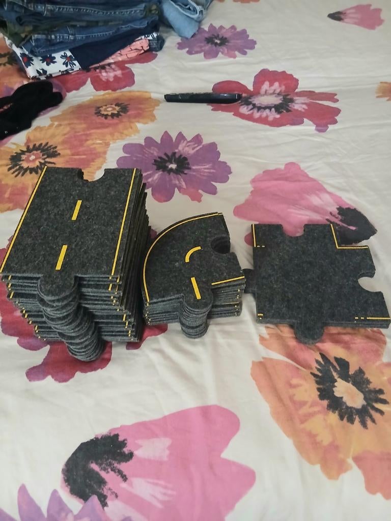 XL set flexibele puzzel wegdelen 52 stuks, Ophalen of Verzenden, Zo goed als nieuw