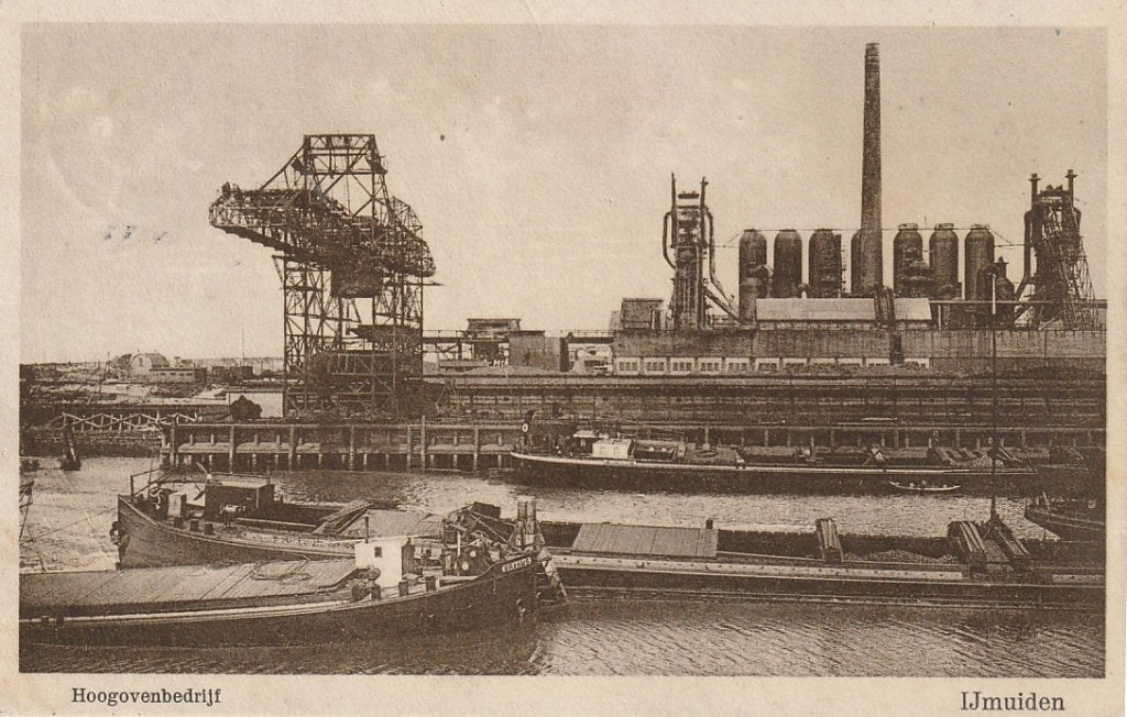 IJmuiden Hoogovens 1928, Ophalen of Verzenden, 1920 tot 1940, Gelopen, Noord-Holland