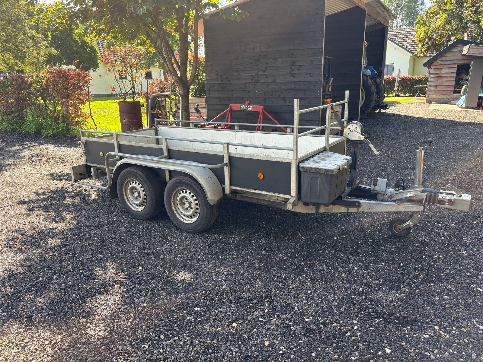 Hapert Tandemasser Machinetransporter 2800 kg met lier, Ophalen, Gebruikt