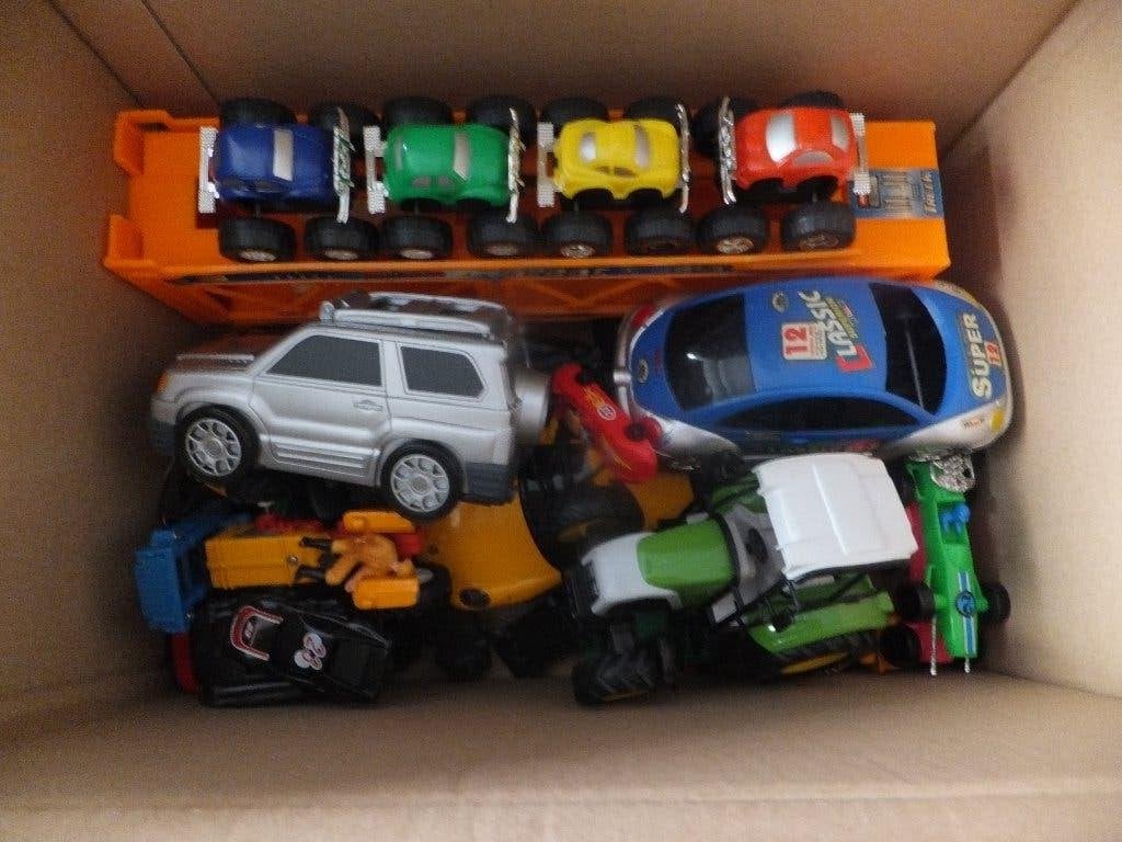 doos vol met speelgoed autos voertuigen, Ophalen of Verzenden, Gebruikt, Afstandsbediening