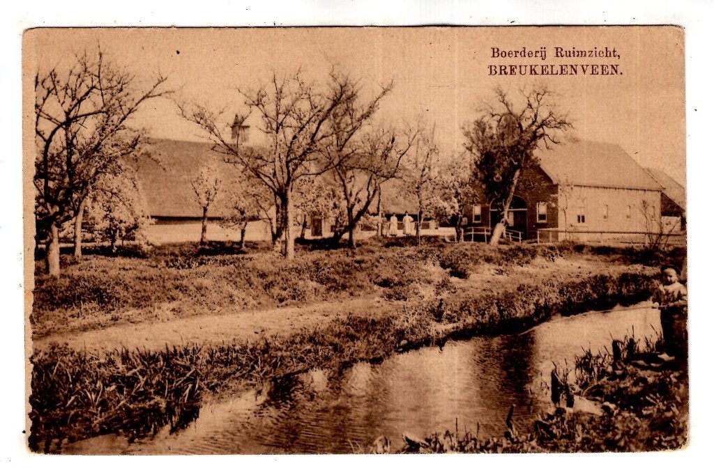 Breukelen Breukelerveen Boerderij, Verzamelen, Ansichtkaarten | Nederland, Verzenden, Voor 1920, Ongelopen, Utrecht