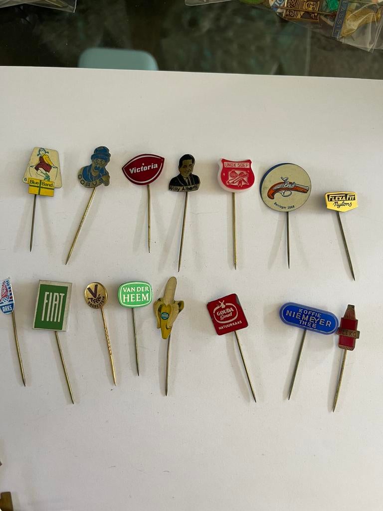 Vintage jaren ‘60 speldjes set 25, Ophalen of Verzenden, Zo goed als nieuw, Overige onderwerpen