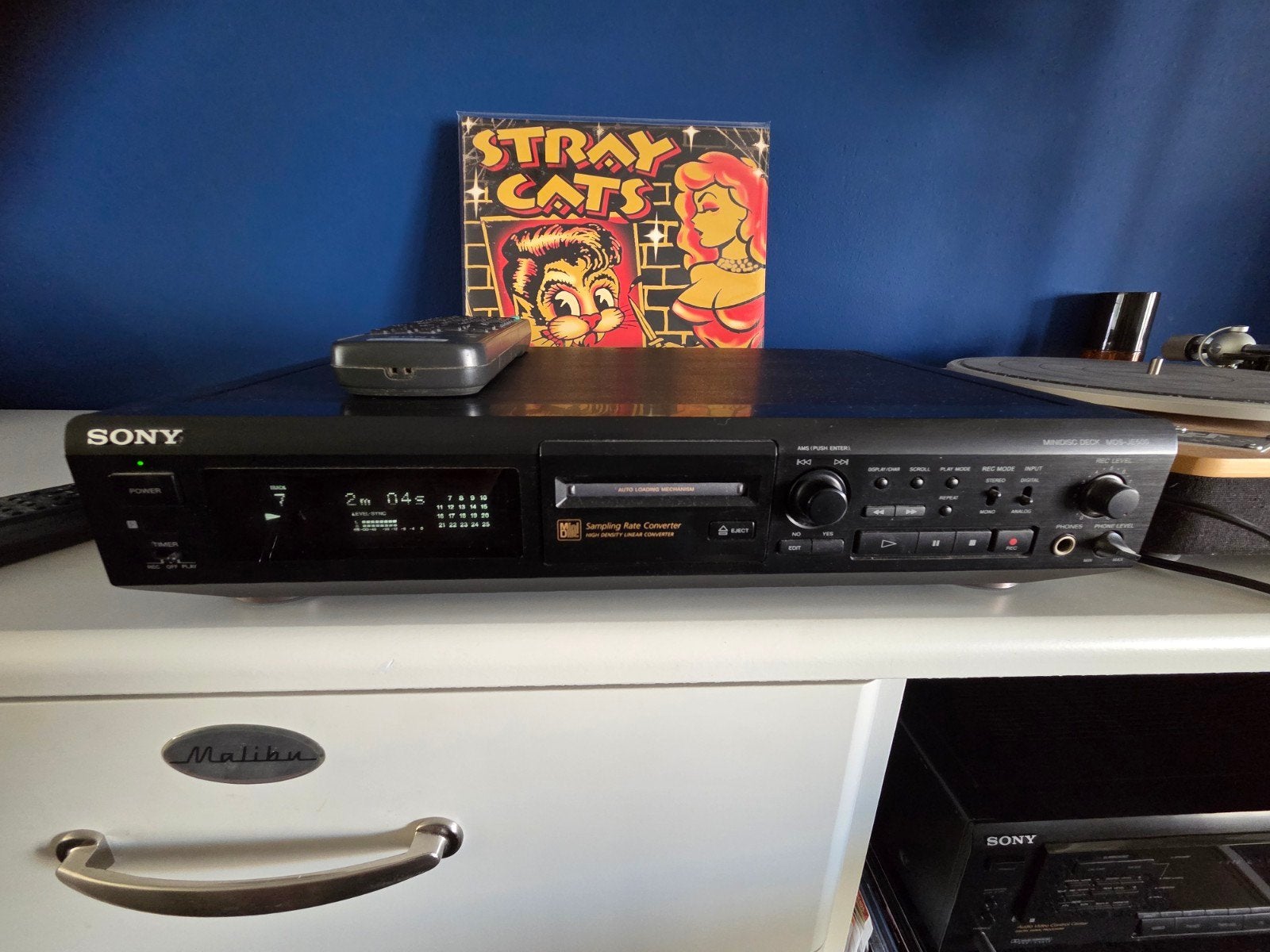Sony MDS-JE500 Minidisc Set – hele goede staat + Remote + 60, Ophalen of Verzenden, Zo goed als nieuw, Sony