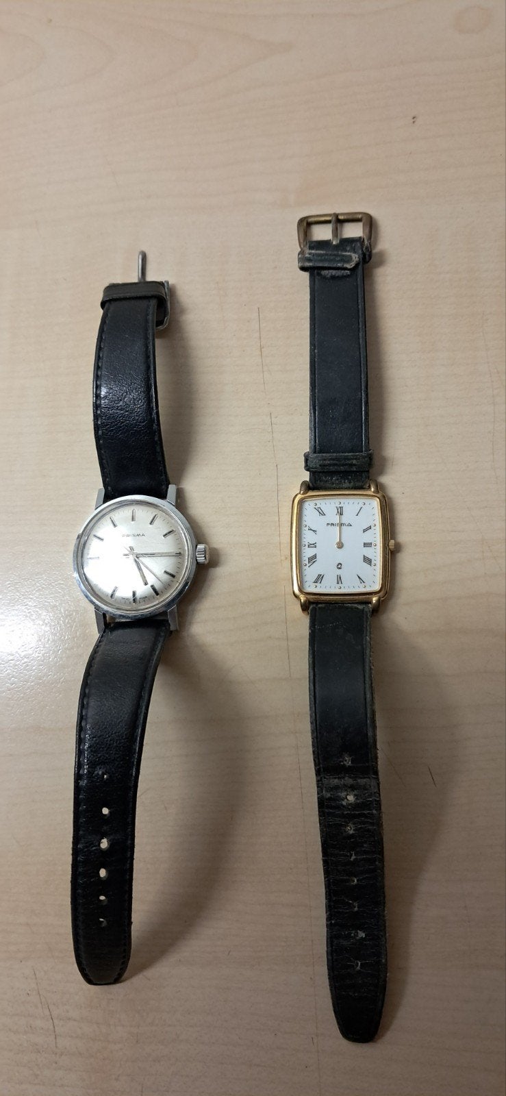 Twee vintage Prisma polshorloges - Jaren '60 of later, Overige merken, Staal, Polshorloge, Met bandje