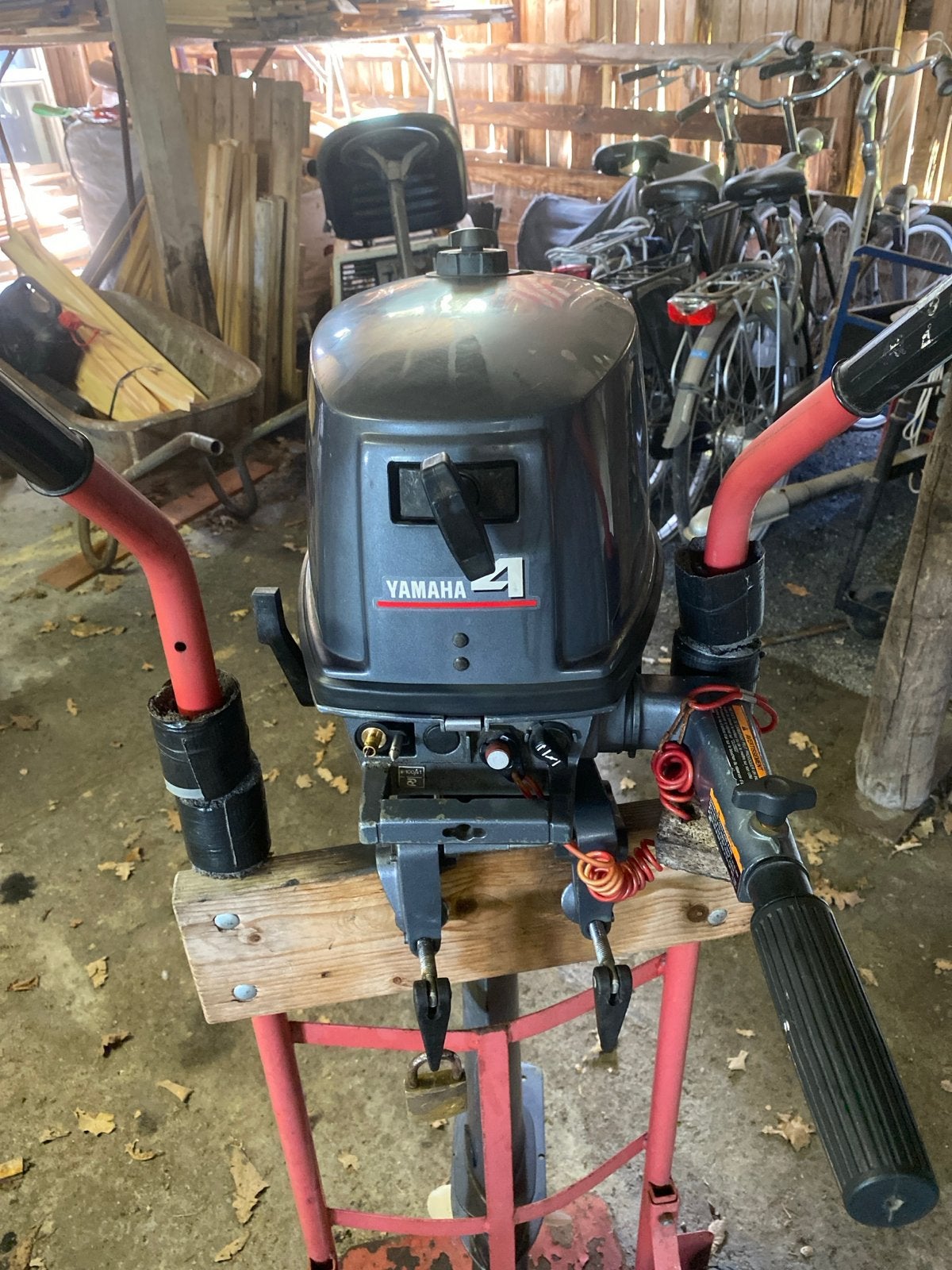Yamaha 4 PK 2-takt buitenboordmotor langstaart, Watersport en Boten, Buiten- en Binnenboordmotoren, Ophalen, Gebruikt, Minder dan 5 pk