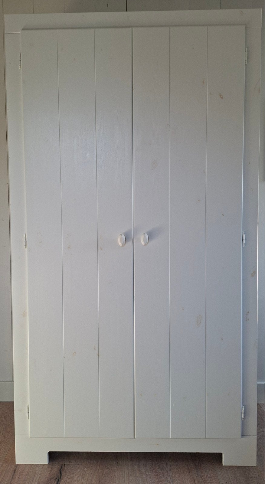2 Witte kledingkasten van Woood (H200xB110xD55 cm), Ophalen, Gebruikt, 100 tot 150 cm, 200 cm of meer