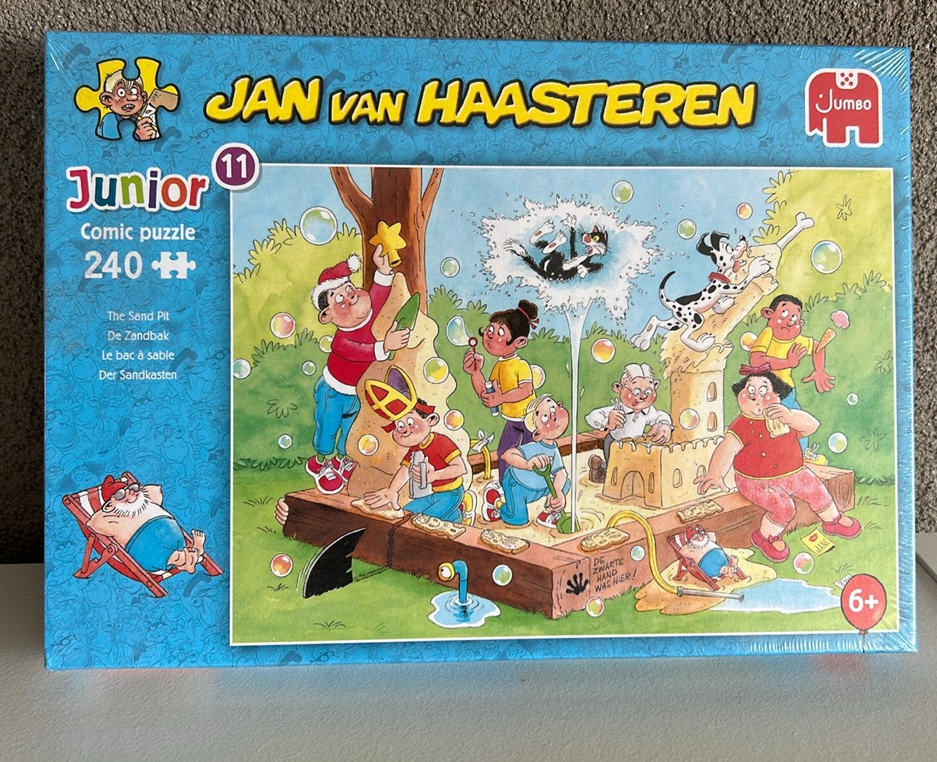 Jan van haasteren comic puzzel/ Junior The Sand Pit 240stuks, Ophalen of Verzenden, Minder dan 500 stukjes, Nieuw, Legpuzzel