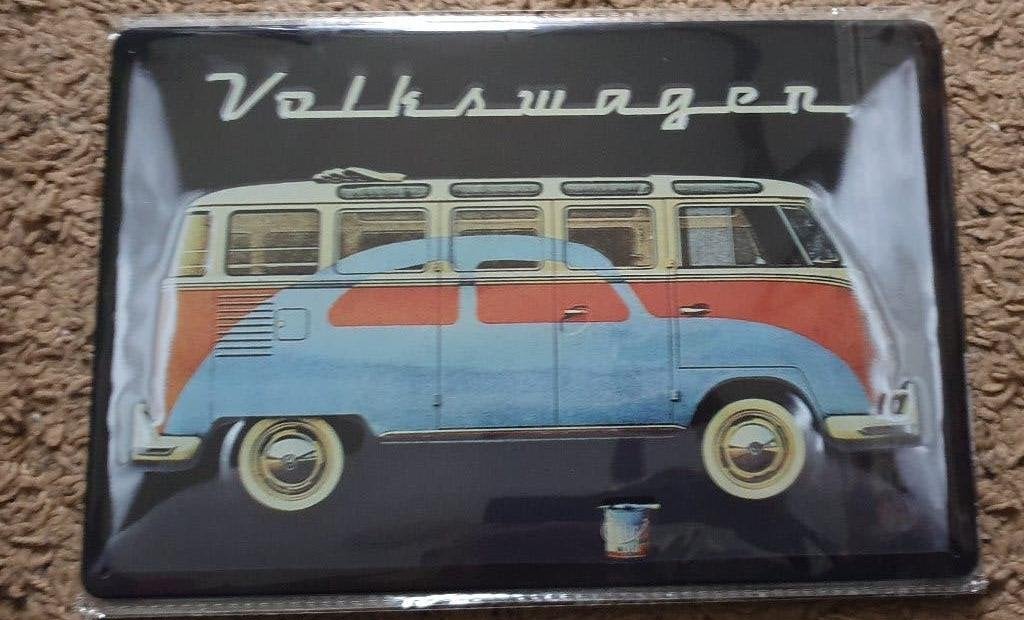 bord metaal metalen vw volkswagen bus nieuw zie foto, Ophalen of Verzenden, Nieuw, Metaal, Overige typen