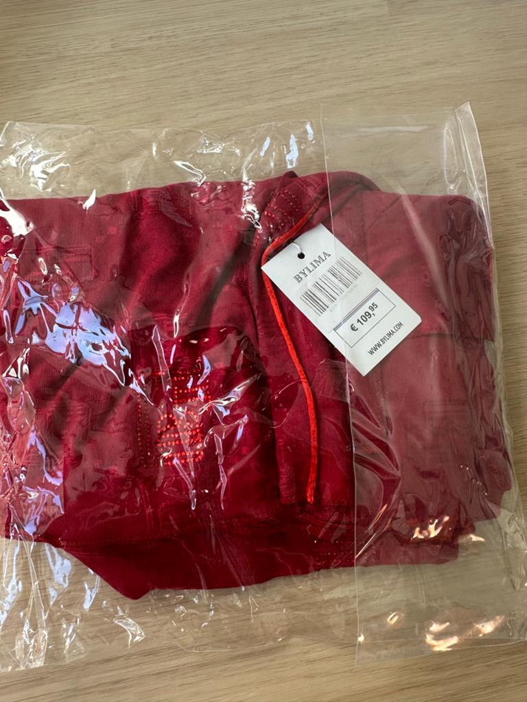 BYLIMA rode hoofddoek met steentjes, Ophalen, Nieuw, Sjaal