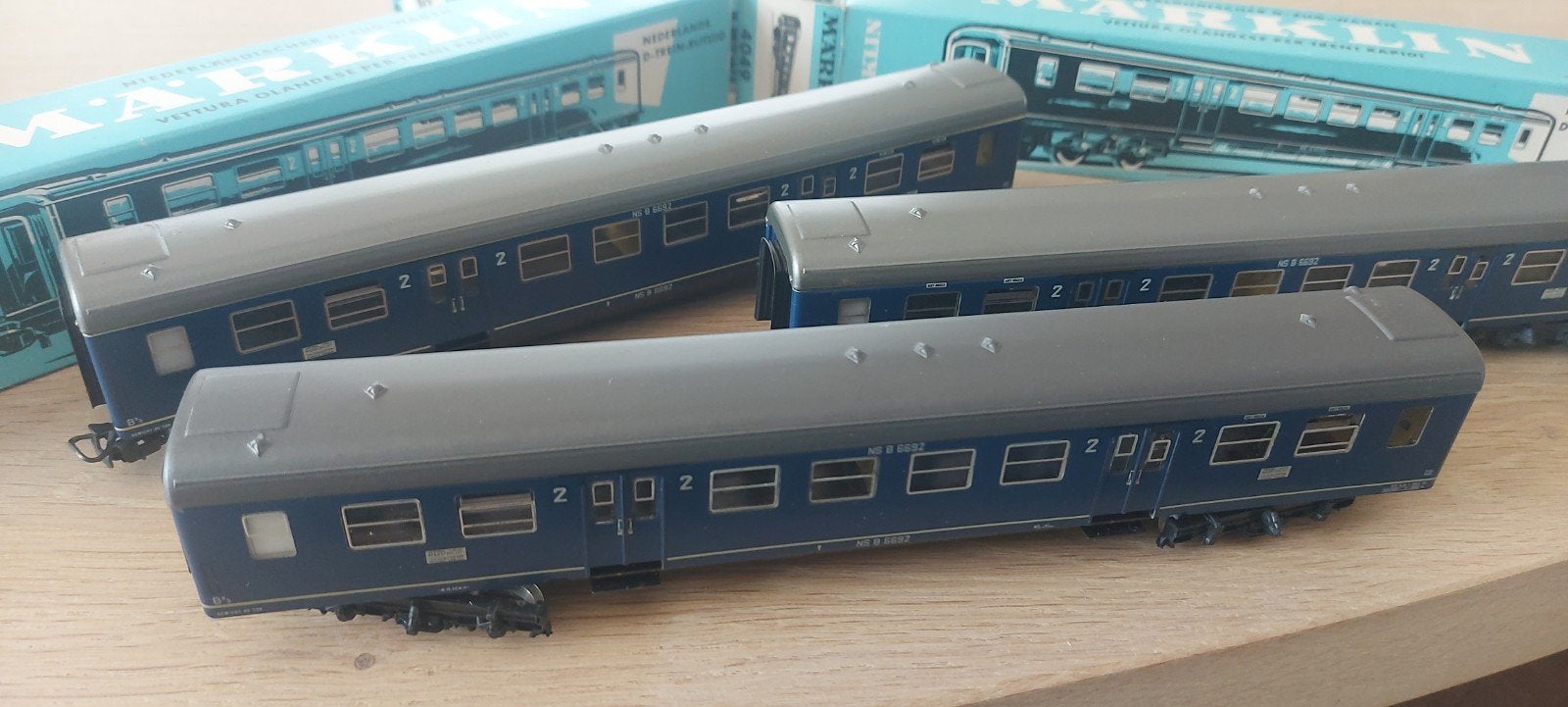 3 Märklin NS 2 de klas d-tr rijtuigen artnr 4049 in ovp, Wisselstroom, Wagon, Ophalen of Verzenden, Märklin
