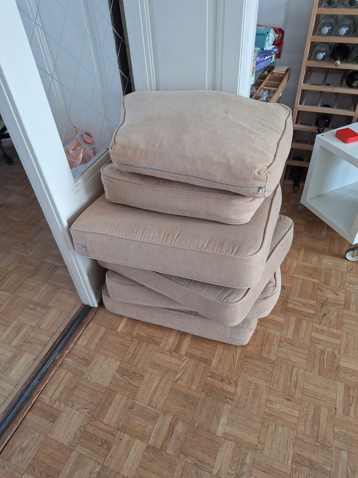 stapel kussens, Ophalen, Gebruikt, Rechthoekig, 50 tot 75 cm