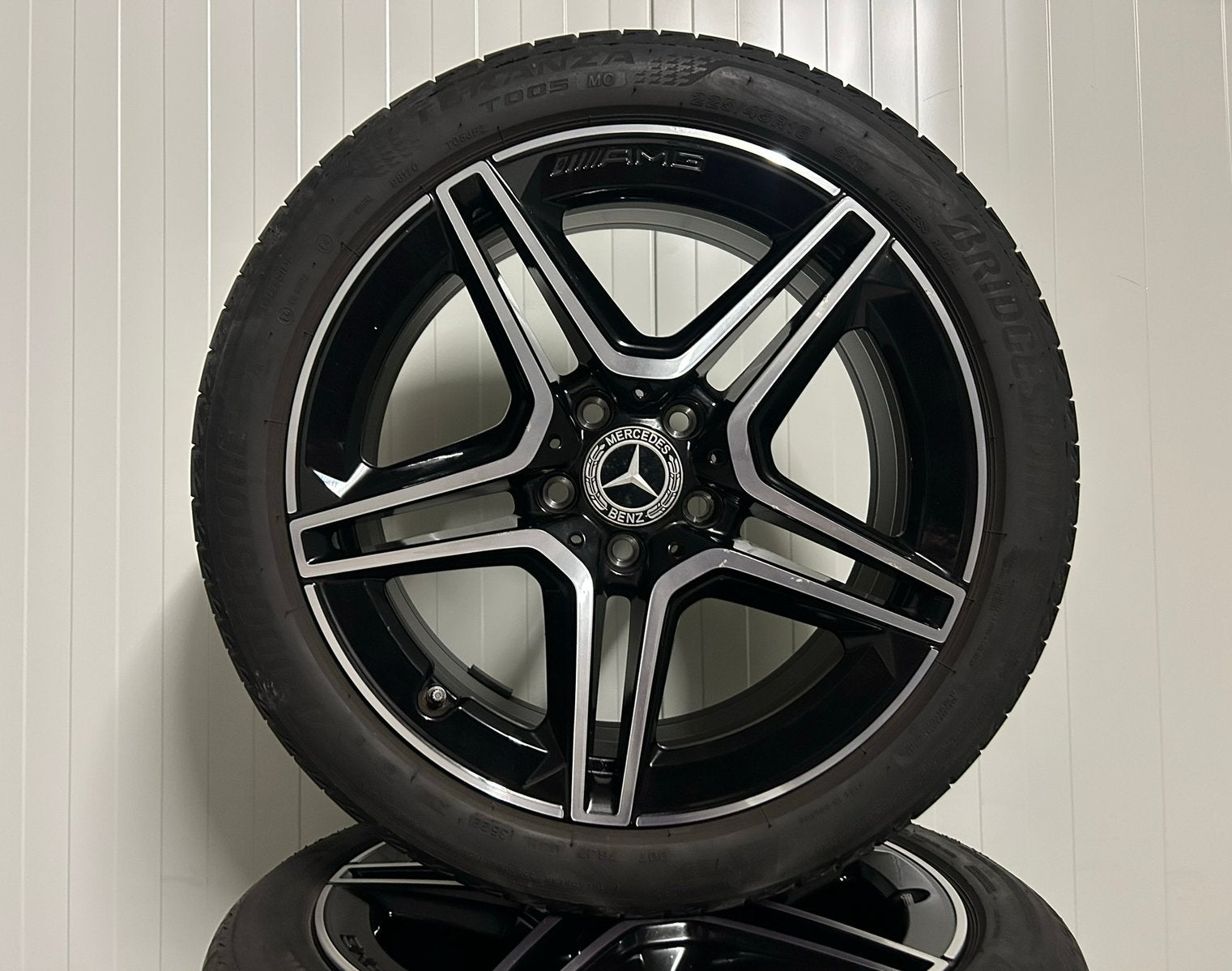 Originele Mercedes A B CLA 18 inch AMG bridgestone MO zomer, Auto-onderdelen, Banden en Velgen, Ophalen, 18 inch, Gebruikt, Banden en Velgen