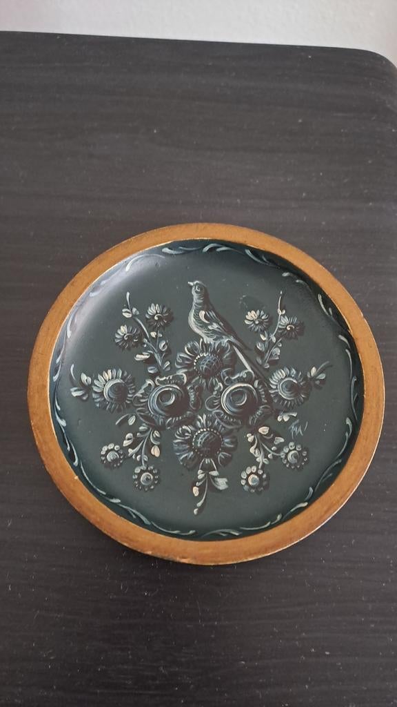 Uniek Hindelooper wandbordje – Gesigneerd Bauke Feenstra, Antiek en Kunst, Kunst | Schilderijen | Klassiek, Ophalen of Verzenden
