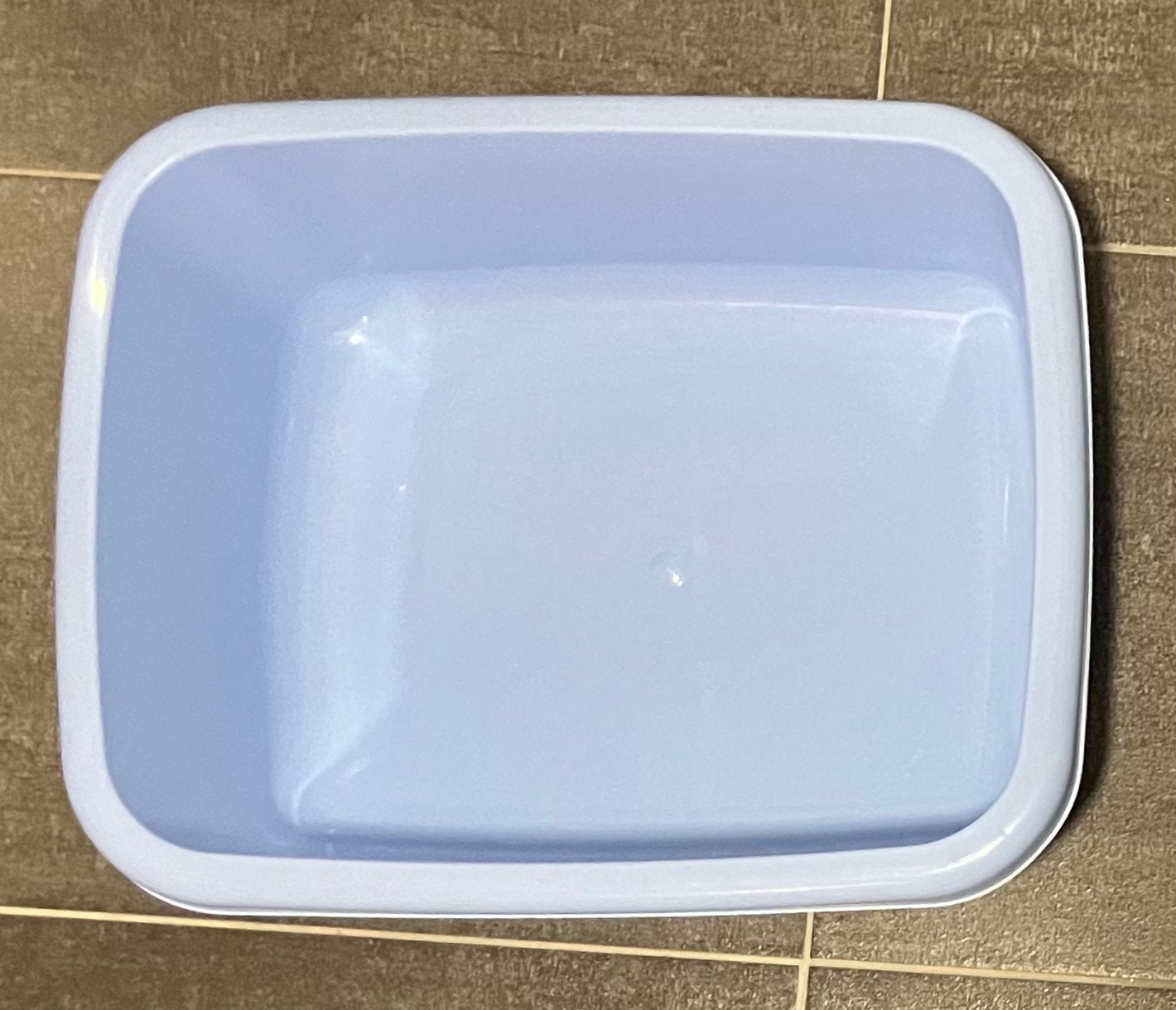 Lichtblauwe plastic afwasteil, Ophalen of Verzenden, Gebruikt, Kunststof