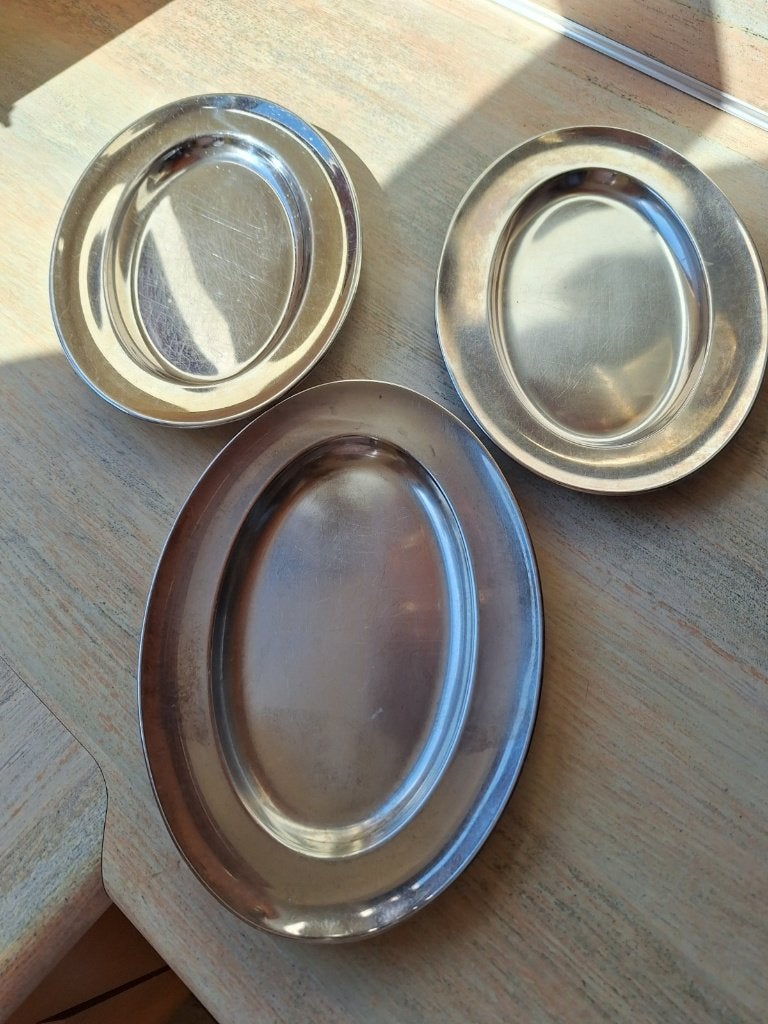 3 Schaaltjes van Huizen het Oosten, Huis en Inrichting, Ophalen, Overige typen, Zilver, Zo goed als nieuw