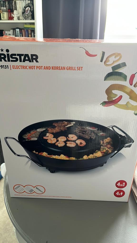 Tristar hot pot en korean grill, Witgoed en Apparatuur, Gourmetstellen, Ophalen, Zo goed als nieuw, 4 t/m 7 personen