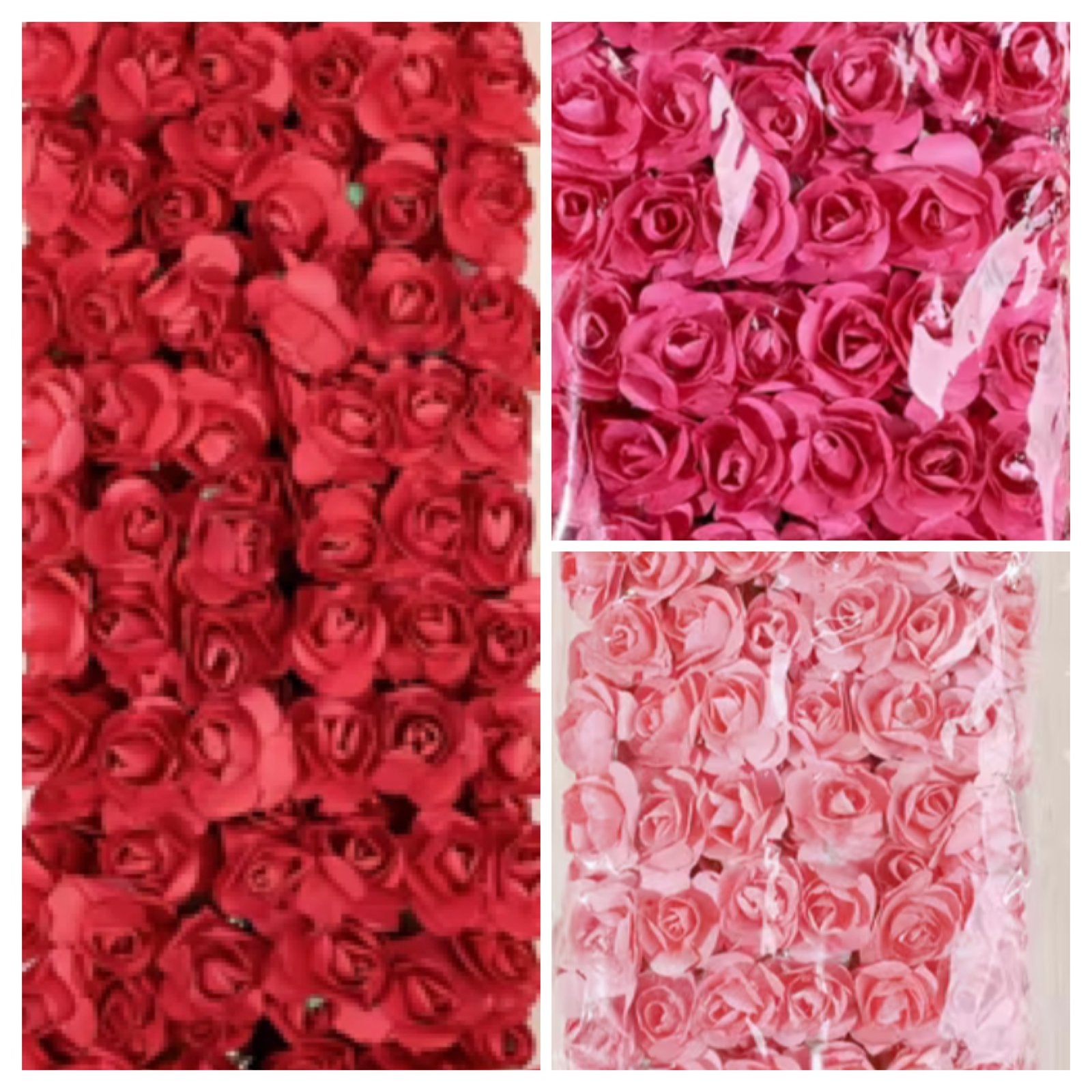 72 Mini Papieren Roosjes - Roze en Rood, Ophalen of Verzenden, Nieuw