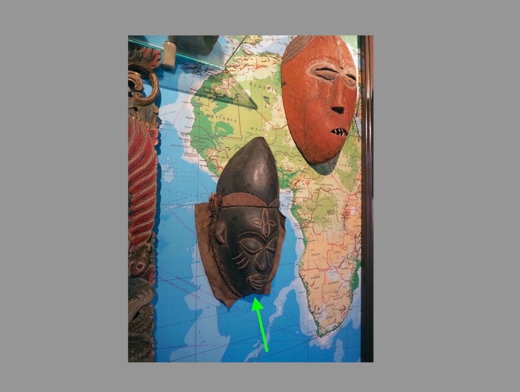 Baule masker Ivoorkust (251015-02), Antiek en Kunst, Hout, Afrika, Masker, Ophalen of Verzenden