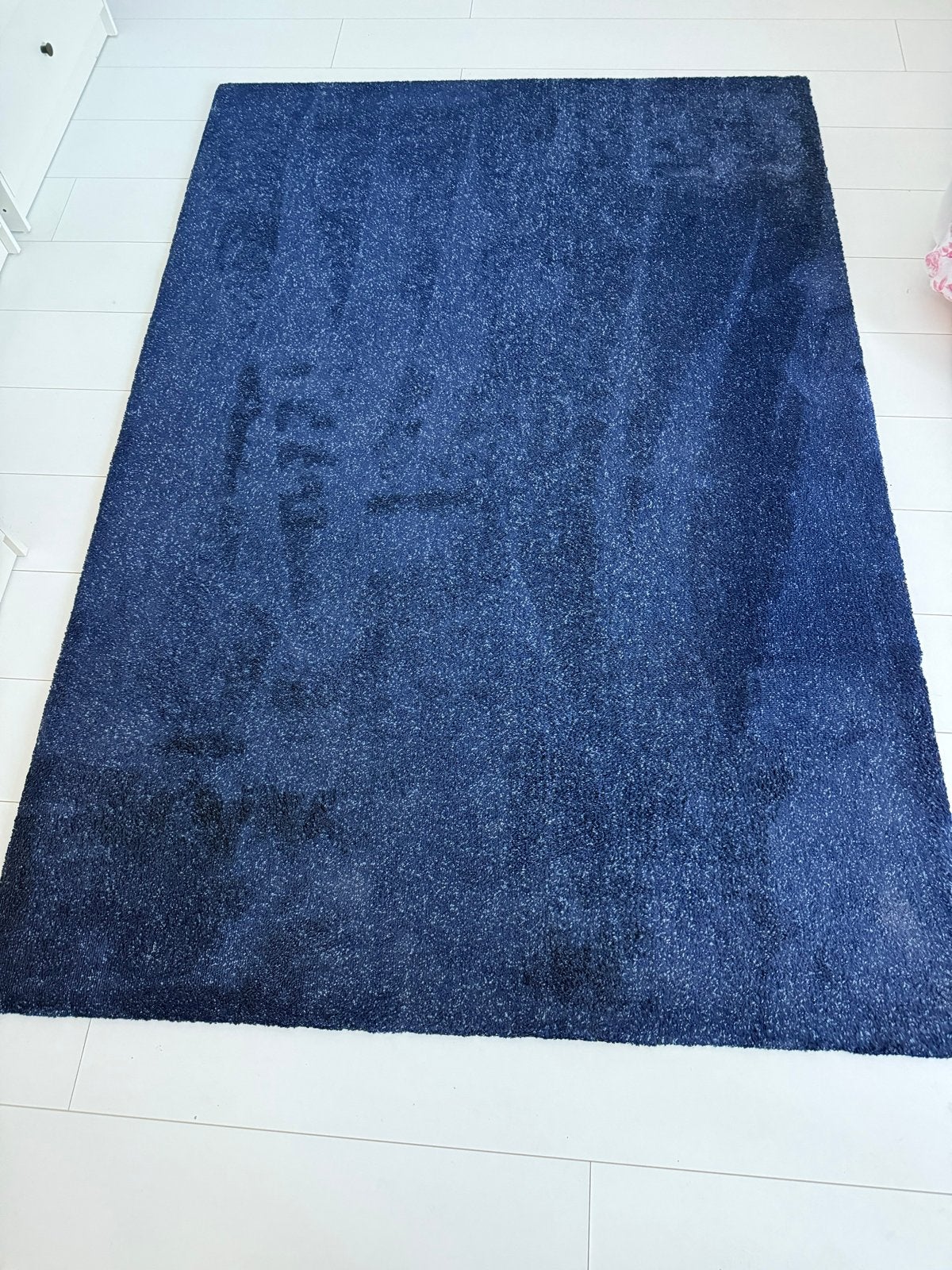 IKEA TYVELSE Vloerkleed - Blauw (133x195 cm), Ophalen, 100 tot 150 cm, Blauw, Zo goed als nieuw