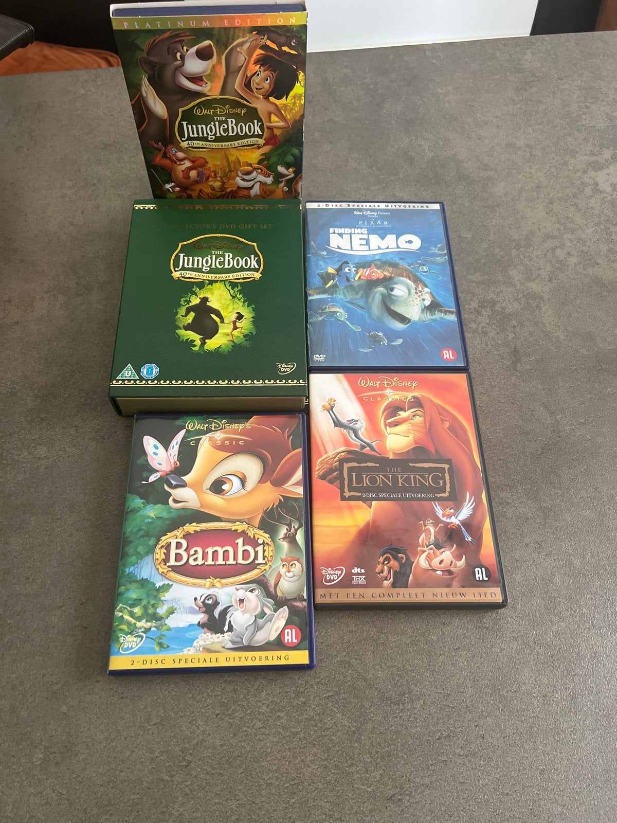 Disney DVD Collectie: Jungle Book, Finding Nemo, Bambi, Lion, Ophalen, Gebruikt, Animatie, Nederlands